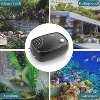 Pompă de Aer pentru Acvariu FEDOUR 10W, Puternică – 4 Ieșiri, 1200 L/H, Aerator Silențios cu Accesorii Complete, pentru Rezervoare, Hidroponie și Oxigenarea Iazurilor 6