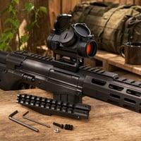 Airsoft set pre rýchle mierenie: 20mm montážna lišta + 1x20mm 2 MOA kolimátor 1