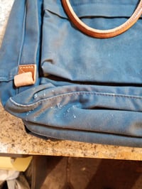 Fjällräven Kånken No. 2 Laptop 15" hátizsák, navy kék, uniszex, bőr fogantyúval, laptoptartó rekesszel 3