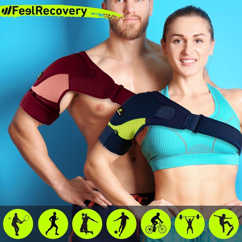 Feel Recovery Vállpánt Hűtőpárnával Férfiaknak és Nőknek Bordó S/M