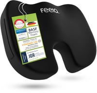 Ortopedický sedací vankúš feela s 3 stupňami tvrdosti – Ergonomický vankúš na sedenie na kancelársku stoličku a do auta – Na úľavu od bolesti a odľahčenie kostrče – Medium 1