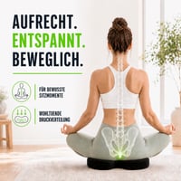 Ortopedický sedací vankúš feela s 3 stupňami tvrdosti – Ergonomický vankúš na sedenie na kancelársku stoličku a do auta – Na úľavu od bolesti a odľahčenie kostrče – Medium 4