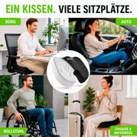 Ortopedický sedací vankúš feela s 3 stupňami tvrdosti – Ergonomický vankúš na sedenie na kancelársku stoličku a do auta – Na úľavu od bolesti a odľahčenie kostrče – Medium 5