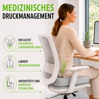 Pernă ortopedică pentru șezut feela cu 3 grade de duritate - Pernă ergonomică pentru scaun de birou și mașină - Ameliorarea durerii, detensionarea coccisului 2