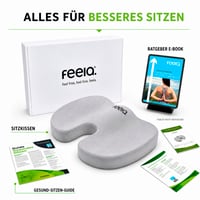 Pernă ortopedică pentru șezut feela cu 3 grade de duritate - Pernă ergonomică pentru scaun de birou și mașină - Ameliorarea durerii, detensionarea coccisului 9