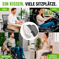 feela Ortopedski jastuk za sjedenje s 3 razine tvrdoće - Ergonomski jastuk za uredsku stolicu i automobil - Ublažava bol, rasterećuje trtičnu kost 5