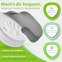 Ortopedický sedací vankúš Feela s nastaviteľnou tvrdosťou na kancelársku stoličku, ergonomické odľahčenie kostrče, červený, komfort pri sedení 3