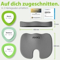 Ortopedický sedací vankúš Feela s nastaviteľnou tvrdosťou na kancelársku stoličku, ergonomické odľahčenie kostrče, červený, komfort pri sedení 4