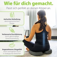Ortopedický sedací vankúš Feela s nastaviteľnou tvrdosťou na kancelársku stoličku, ergonomické odľahčenie kostrče, červený, komfort pri sedení 2