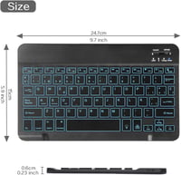Feelkaeu Wireless Billentyűzet 7 Szín Háttérvilágítás iPad Pro 12.9 11 Tablet Okostelefon 3