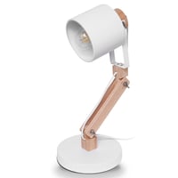 Stolná lampa Feelsolar - LED nočná lampa v štýle Japandi s USB portom, 3 stupne nastavenia jasu, nastaviteľné rameno, s LED žiarovkou E27, +95% C 1
