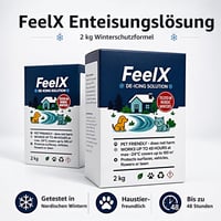 Sare de dezgheț FeelX – Prietenoasă cu animalele de companie, efect de lungă durată, sare ecologică cu aditiv anticoroziv, eficientă până la -24,5°C, 2 kg 5