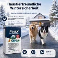 Sare de dezgheț FeelX – Prietenoasă cu animalele de companie, efect de lungă durată, sare ecologică cu aditiv anticoroziv, eficientă până la -24,5°C, 2 kg 4