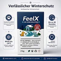 Sare de dezgheț FeelX – Prietenoasă cu animalele de companie, efect de lungă durată, sare ecologică cu aditiv anticoroziv, eficientă până la -24,5°C, 2 kg 6