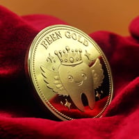 Monede FEEN GOLD ale Zânei Măseluță - Cutii pentru dinți de lapte - Amintire pentru schimbarea dinților la copii - Simbol al curajului și ritualuri - Placate cu cupru - Set de 10 bucăți fără certificat 4