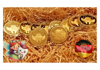 Monede FEEN GOLD ale Zânei Măseluță - Cutii pentru dinți de lapte - Amintire pentru schimbarea dinților la copii - Simbol al curajului și ritualuri - Placate cu cupru - Set de 10 bucăți fără certificat 1