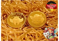 Monede FEEN GOLD ale Zânei Măseluță - Cutii pentru dinți de lapte - Amintire pentru schimbarea dinților la copii - Simbol al curajului și ritualuri - Placate cu cupru - Set de 10 bucăți fără certificat 2