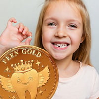 Monede FEEN GOLD ale Zânei Măseluță - Cutii pentru dinți de lapte - Amintire pentru schimbarea dinților la copii - Simbol al curajului și ritualuri - Placate cu cupru - Set de 10 bucăți fără certificat 6