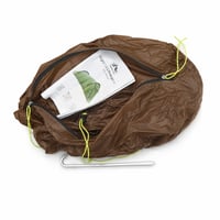 Cort de drumeție ultraușor și impermeabil Night Cat, material Silnylon 15D, 220x90 cm, cort de camping pentru o persoană, pliabil, utilizat 1
