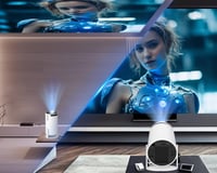 Alwtniet 4K Hordozható Mini Projektor Android 11 - 200 ANSI Lumen, 5G WiFi 6, Bluetooth 5.0, 180° Forgatható, Automatikus Trapézkorrekció, F 6