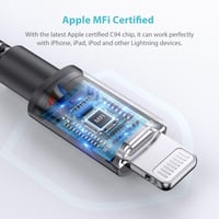 SYNCWIRE USB-C Lightning kábel 1m MFi iPhone 12/11/XS/XR MacBook iPad fekete 5