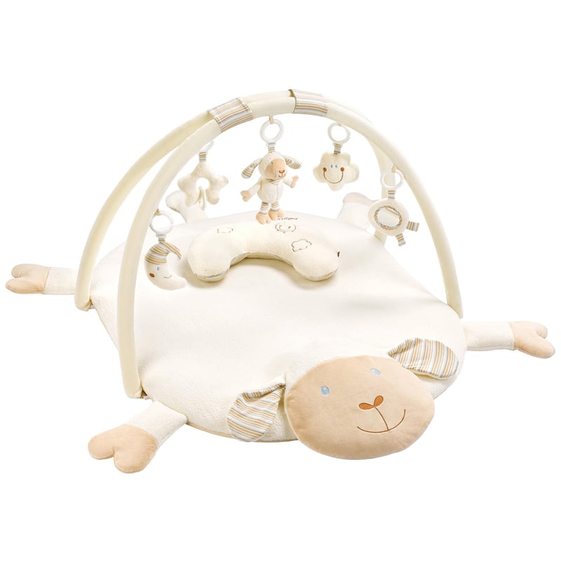 Covoraș de activități 3D Fehn Babylove cu pernă și arcadă pentru jucării - Motiv miel, pentru bebeluși