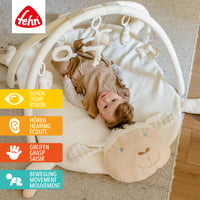 Covoraș de activități 3D Fehn Babylove cu pernă și arcadă pentru jucării - Motiv miel, pentru bebeluși 2