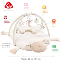 Covoraș de activități 3D Fehn Babylove cu pernă și arcadă pentru jucării - Motiv miel, pentru bebeluși 5