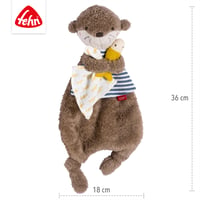 Fehn Otter Theo plišana krpica za spavanje – Plišani prijatelj za igru i umiljata meka krpica za bebe i malu djecu od 0 mjeseci starosti 4