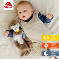 Fehn Otter Theo plišana krpica za spavanje – Plišani prijatelj za igru i umiljata meka krpica za bebe i malu djecu od 0 mjeseci starosti 2