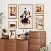 Feihorrm 50x70 cm Tölgy Képkeret Üveglappal, Kerek Sarkokkal, Poszter és Fotó Kiállítás Keretezéshez 2