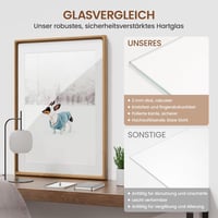 Feihorrm 50x70 cm Tölgy Képkeret Üveglappal, Kerek Sarkokkal, Poszter és Fotó Kiállítás Keretezéshez 6