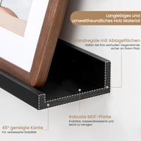 Raft de perete suspendat Feihorrm, set de 2 bucăți, 230 cm, poliță pentru tablouri și cărți, raft din lemn MDF montabil pe perete pentru camera copiilor, sufragerie și dormitor 4