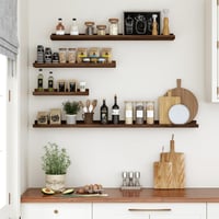 Feihorrm Lebegő Polc 60 cm MDF Fali Polc Vintage Barna Ipari Stílus 2 db 4