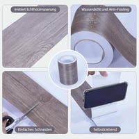FEILAYS Fa Hatású Öntapadós Szegélyszalag 15cm x 10m Faldekoráció 3