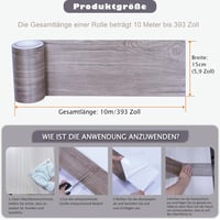 FEILAYS Fa Hatású Öntapadós Szegélyszalag 15cm x 10m Faldekoráció 2