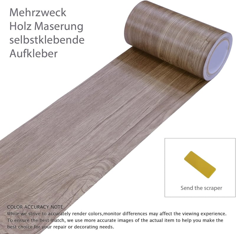 FEILAYS Fa Hatású Öntapadós Szegélyszalag 15cm x 10m Faldekoráció