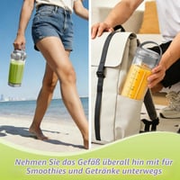 Náhradná nádoba na mixovanie Feilifan (18 oz) pre prenosný mixér Ninja Blast, sivá 5