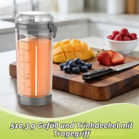 Náhradná nádoba na mixovanie Feilifan (18 oz) pre prenosný mixér Ninja Blast, sivá 6