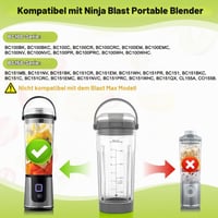 Náhradná nádoba na mixovanie Feilifan (18 oz) pre prenosný mixér Ninja Blast, sivá 4