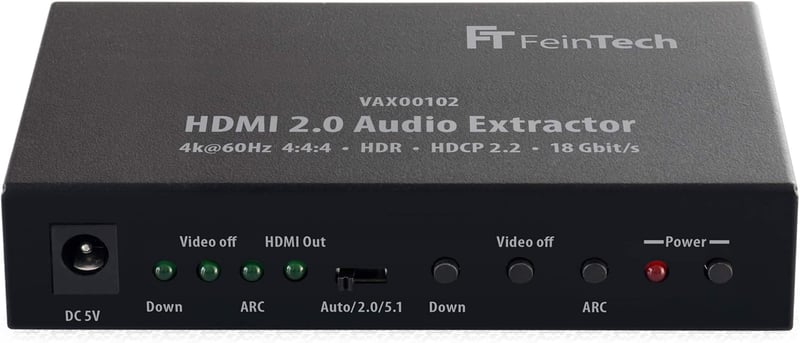 FeinTech HDMI 2.0 audió kinyerő ARC 4K HDR fekete