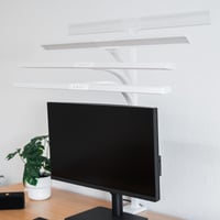FeinTech LTL00320E LED Asztali Lámpa Csíptetős 80 cm Dimmelhető Screenbar Extra Nagy Fényfellülettel Íróasztalhoz Fehér-Ezüst 2