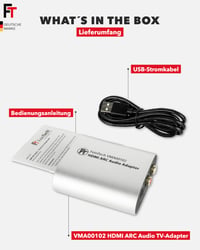 FeinTech VMA00102 HDMI ARC audio extraktor s reguláciou hlasitosti, RCA/AUX/3,5 mm 8