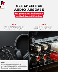 FeinTech VMA00102 HDMI ARC audio extraktor s reguláciou hlasitosti, RCA/AUX/3,5 mm 5