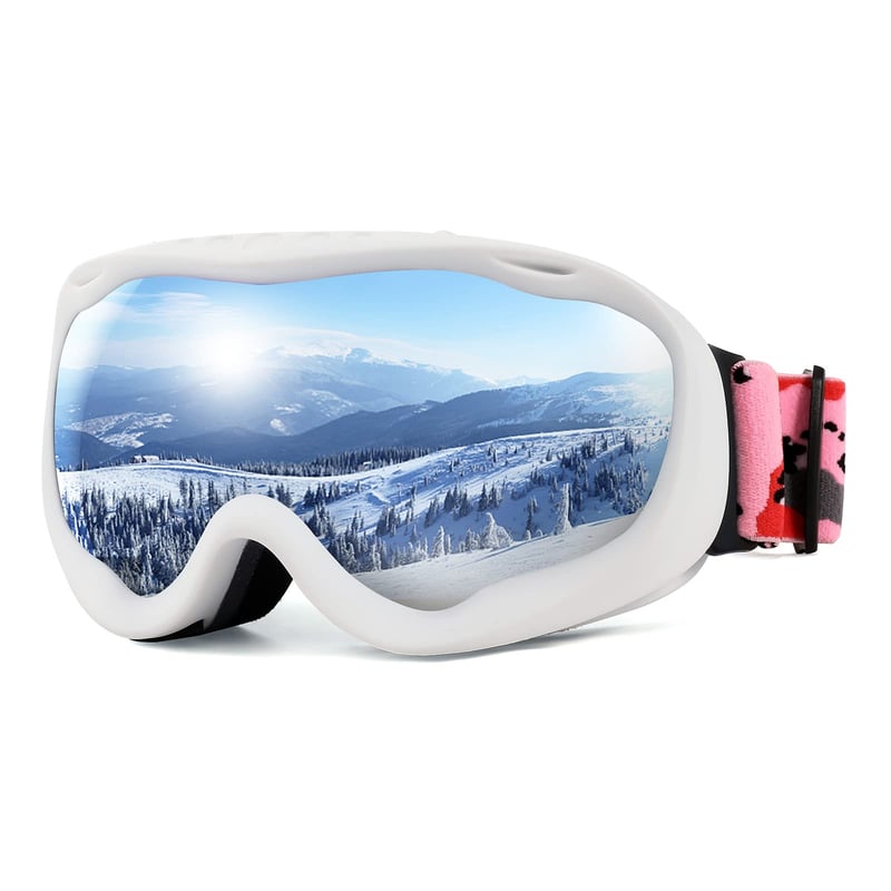 Lyžiarske okuliare FEISEDY B2946 pre ľudí s okuliarmi - Zrkadlové snowboardové okuliare s ochranou proti zahmlievaniu a UV ochranou, OTG dizajn pre mužov a ženy