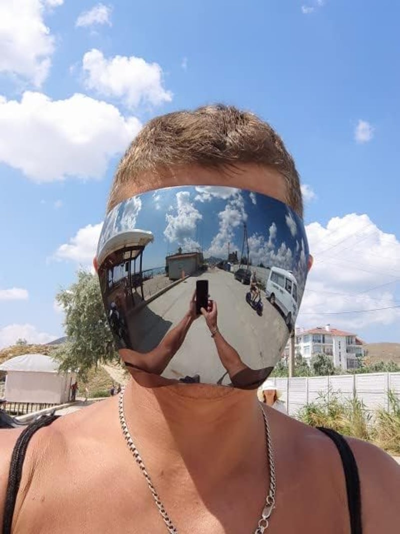 FEISEDY Nagyméretű Pajzs Napszemüveg UV400 Tükrös Lapos Tetejű Uniszex Arcvédelem