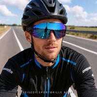 FEISEDY Sportnapszemüveg Férfiaknak Nőknek - Tükrös Kerékpáros Szemüveg UV400 Védelemmel - MTB, Országúti Biciklizéshez, Futáshoz, Kék 2