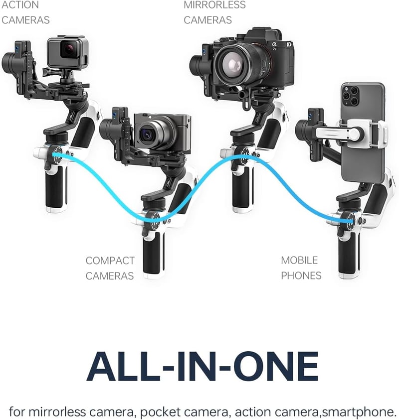 FeiyuTech SCORP Mini 2 3 tengelyes gimbal stabilizátor kamerához és telefonhoz