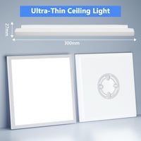 LED stropné svietidlo Feliigo 30 cm, 24W 2500LM 6500K, vodoodolné IP44, ultra tenké moderné svietidlo do obývačky, spálne, kúpeľne, na chodbu 5