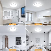 LED stropné svietidlo Feliigo 30 cm, 24W 2500LM 6500K, vodoodolné IP44, ultra tenké moderné svietidlo do obývačky, spálne, kúpeľne, na chodbu 7